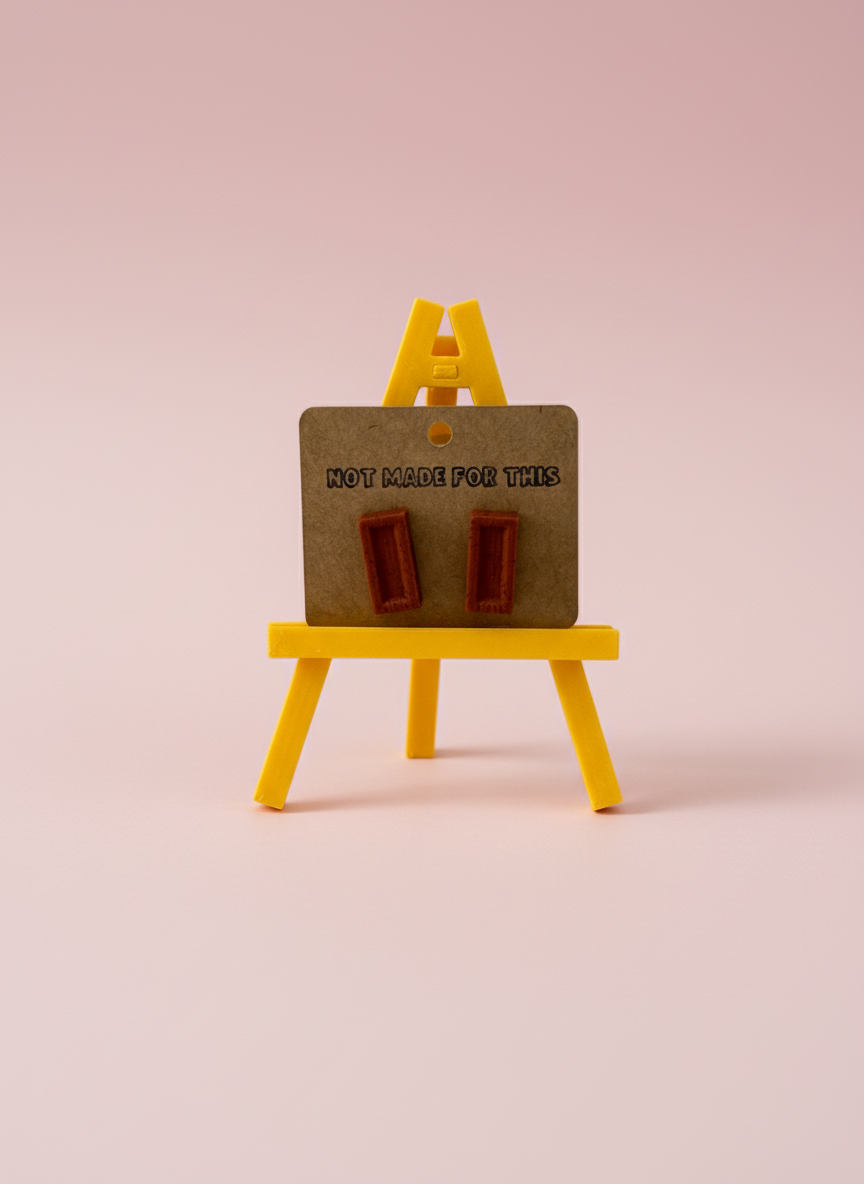 Brick Stud Earring - Not Made For This