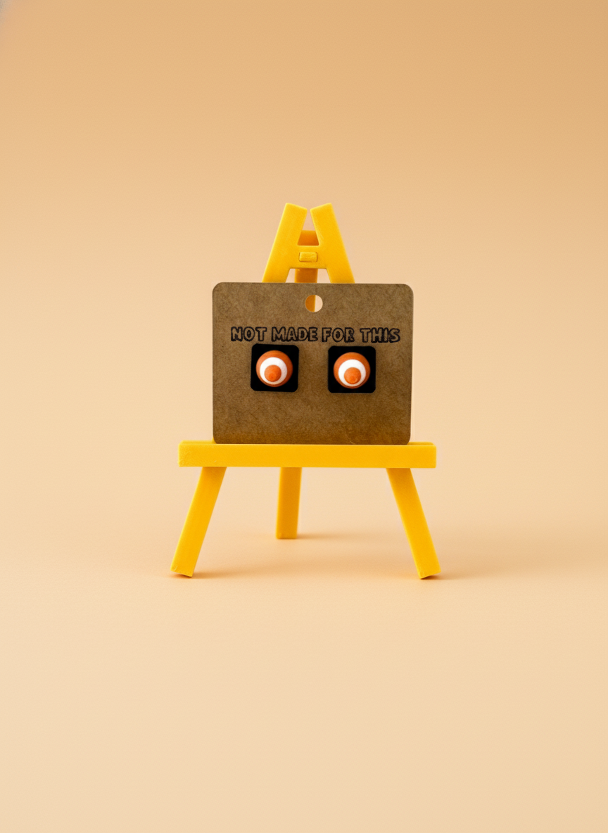 Traffic Cone Stud Earring - Not Made For This