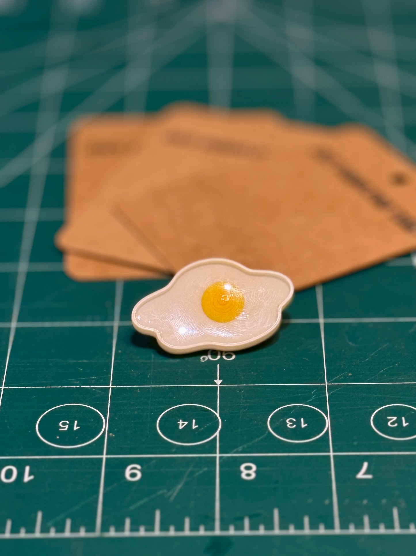 Fried Egg Pin | 3D Printed Resin Pin Badge | Not Made For This