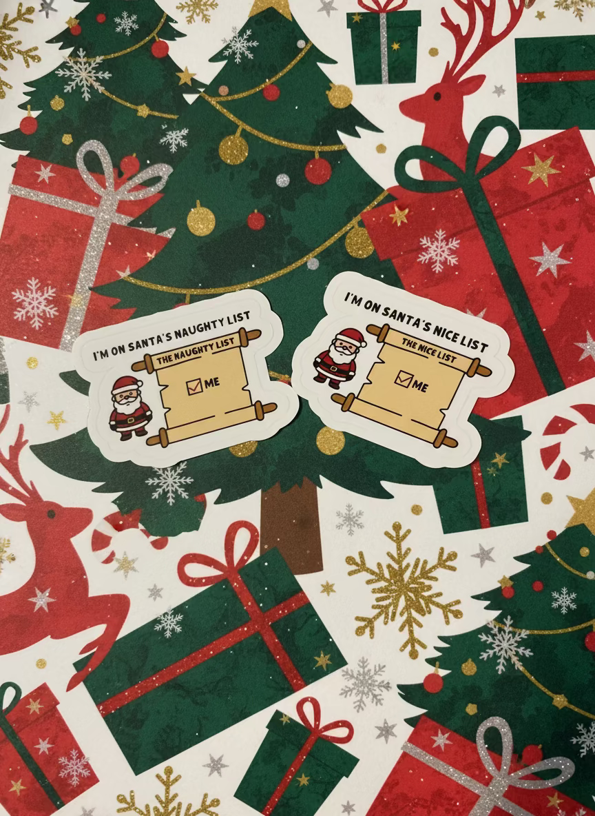 Santa’s List Sticker | Not Made For This