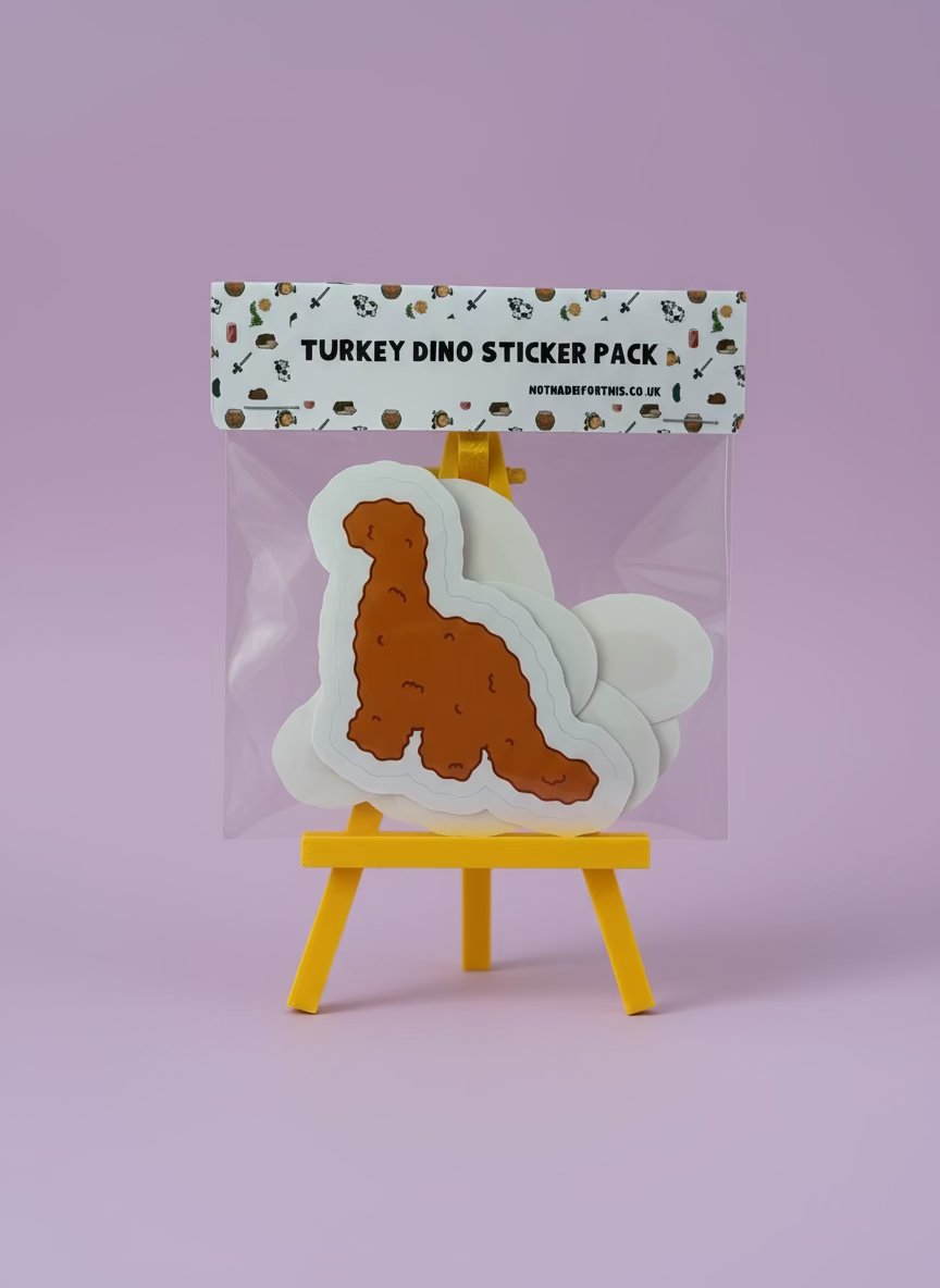 Turkey Dinosaur Sticker Pack | Not Made For This - Not Made For This