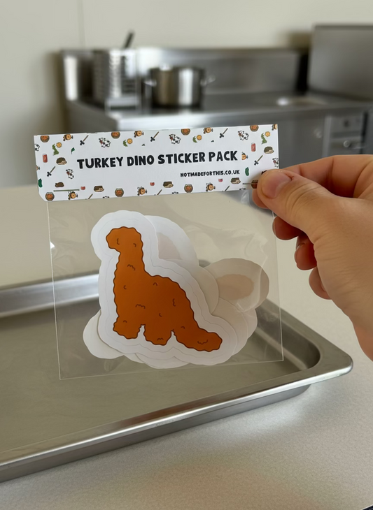 Turkey Dinosaur Sticker Pack | Not Made For This - Not Made For This