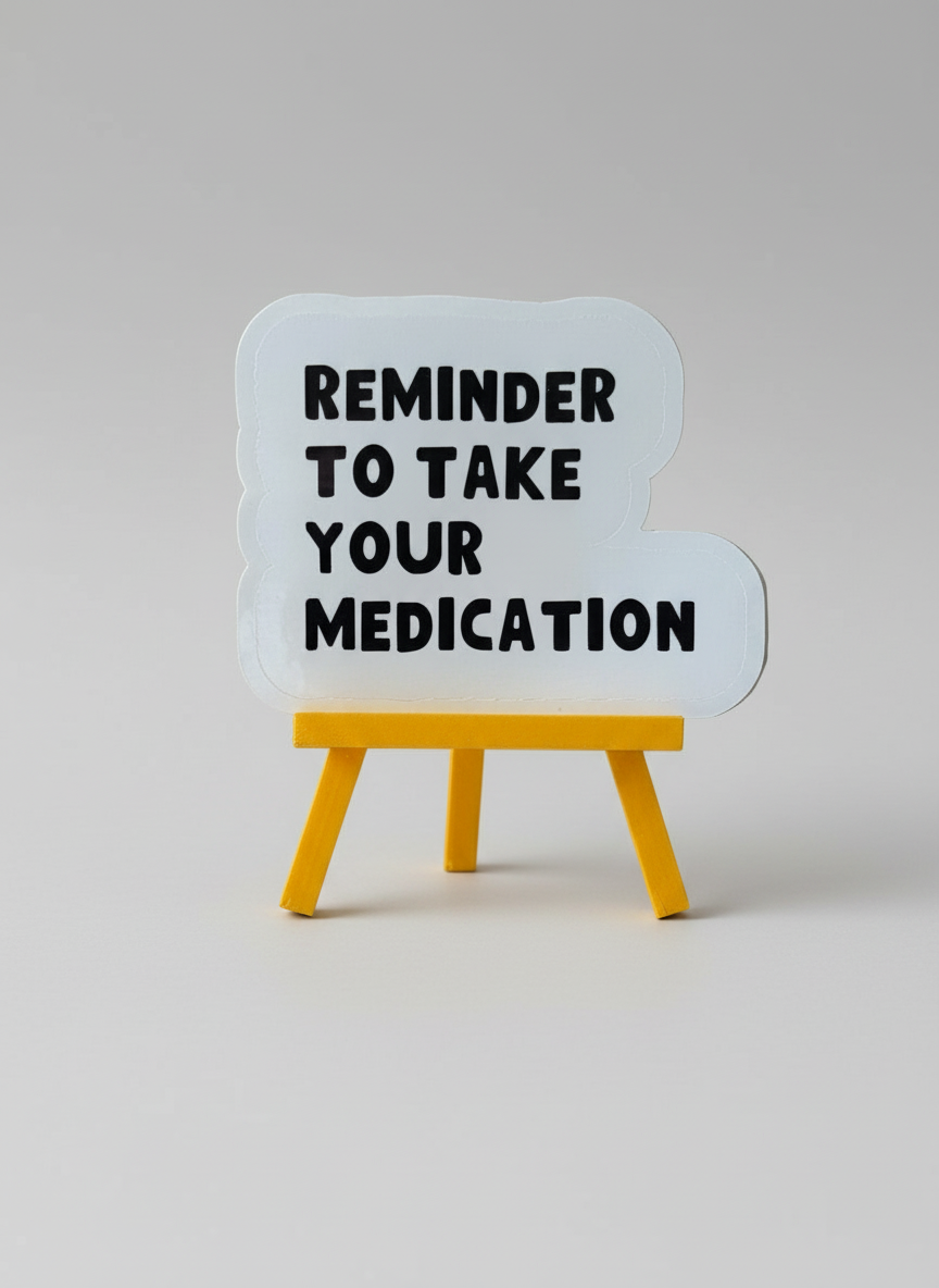 Reminder To Take Your Medication Sticker | Not Made For This