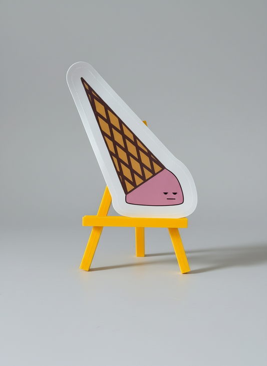 Fallen Ice Cream Sticker | Not Made For This