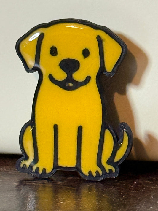 Chopper the Labrador Pin | 3D Printed Resin Pin Badge | Not Made For This