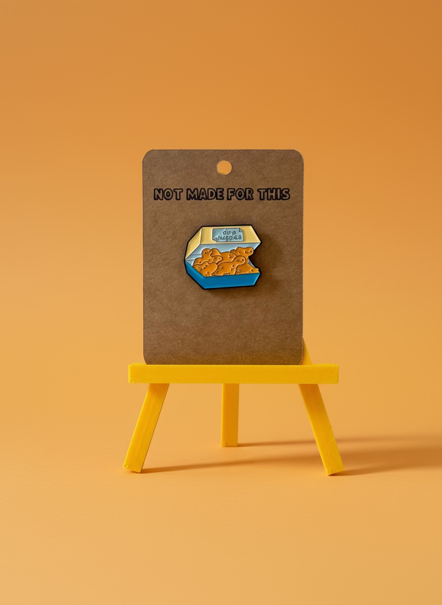 Dino Nuggies Box Enamel Pin - Not Made For This