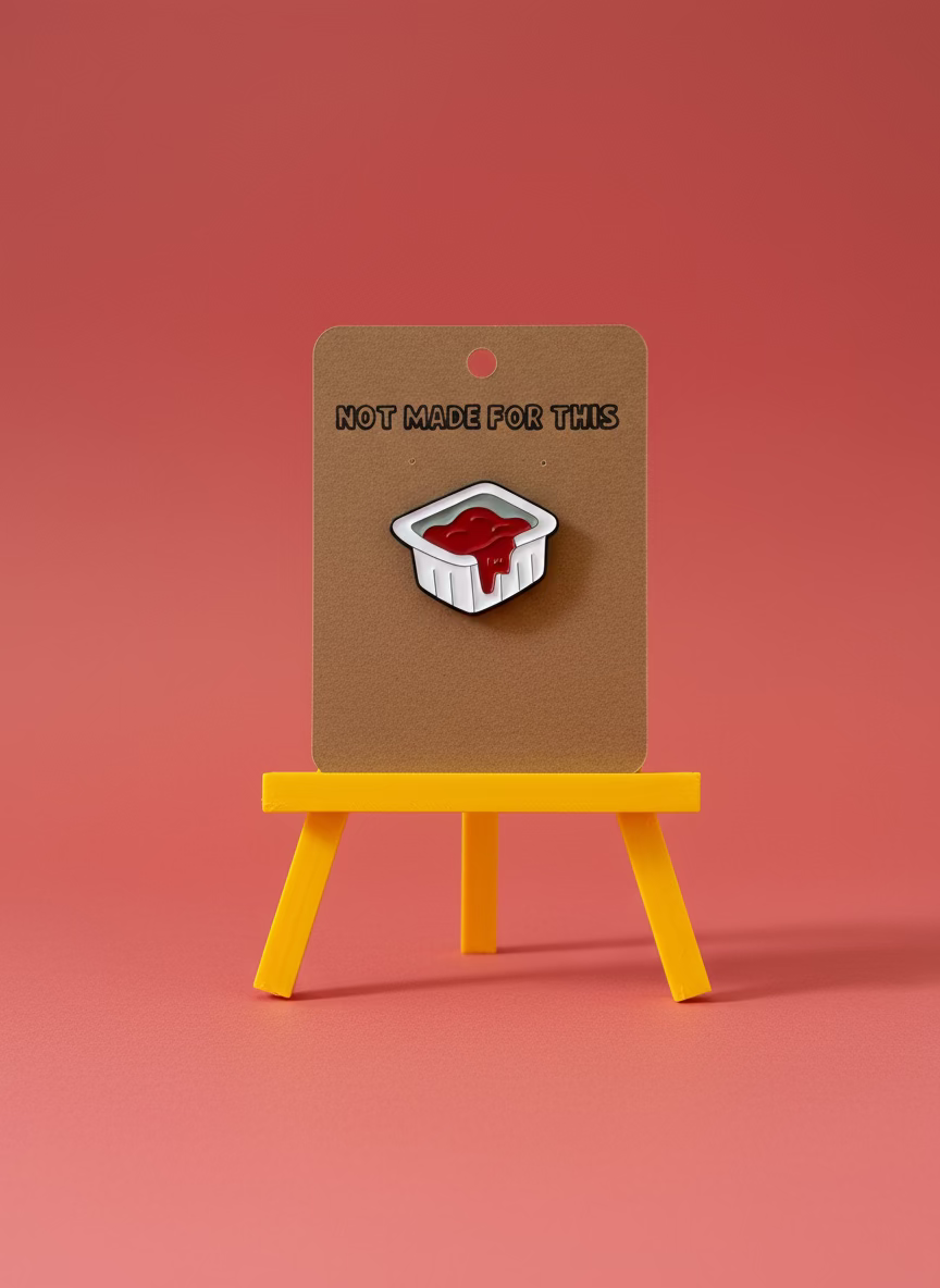 Dippy Ketchup Enamel Pin - Not Made For This