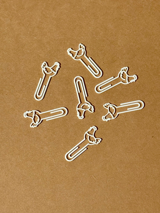 Chicken Paperclip 10 Pack | 3D Printed Novelty Paperclips | Not Made For This