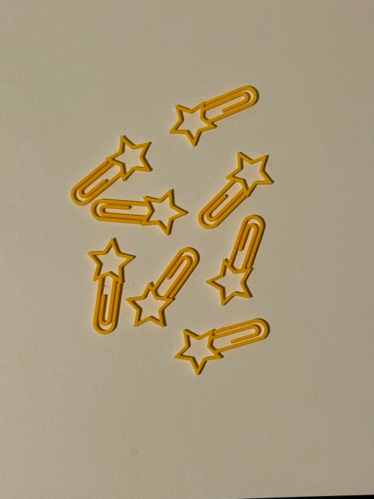 Star Paperclip 10 Pack | 3D Printed Novelty Paperclips | Not Made For This