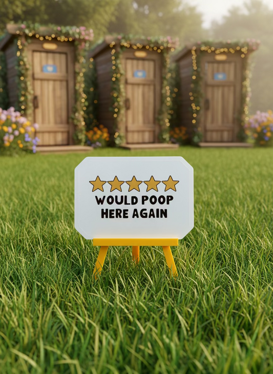 Would Poop Here Again Sticker | Not Made For This - Not Made For This