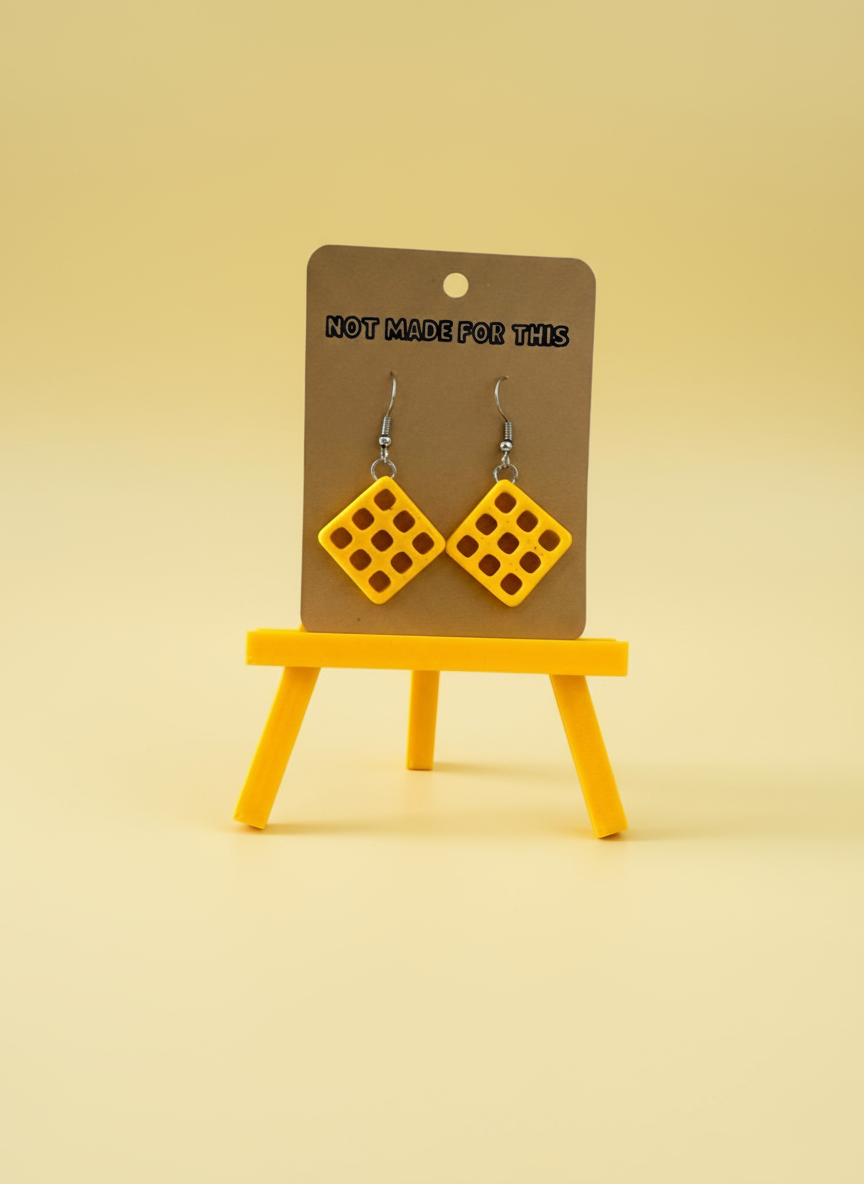 Potato Waffle Earrings - Not Made For This