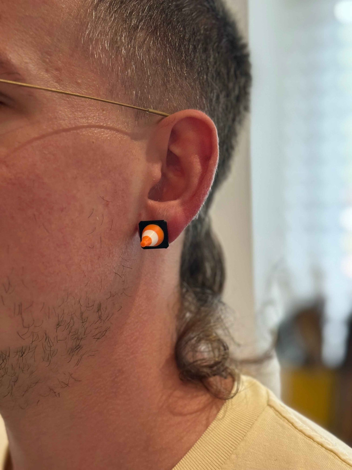 Traffic Cone Stud Earring - Not Made For This