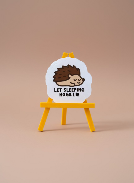 Sleepy Hog Sticker | Not Made For This - Not Made For This