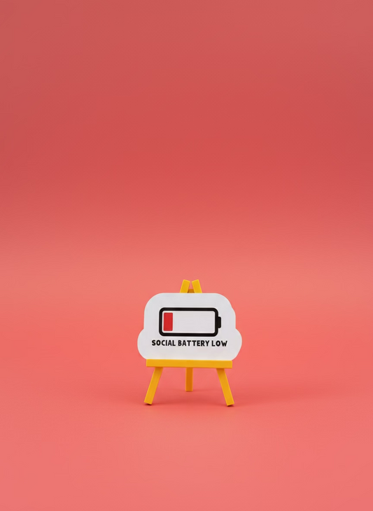 Social Battery Sticker | Not Made For This - Not Made For This