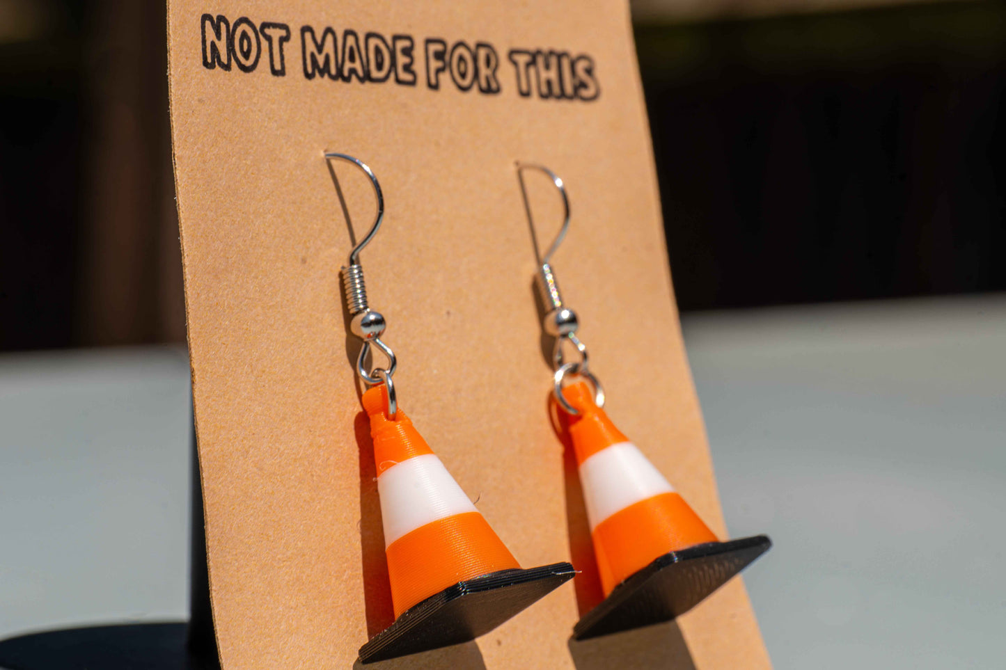 Traffic Cone Earrings - Not Made For This