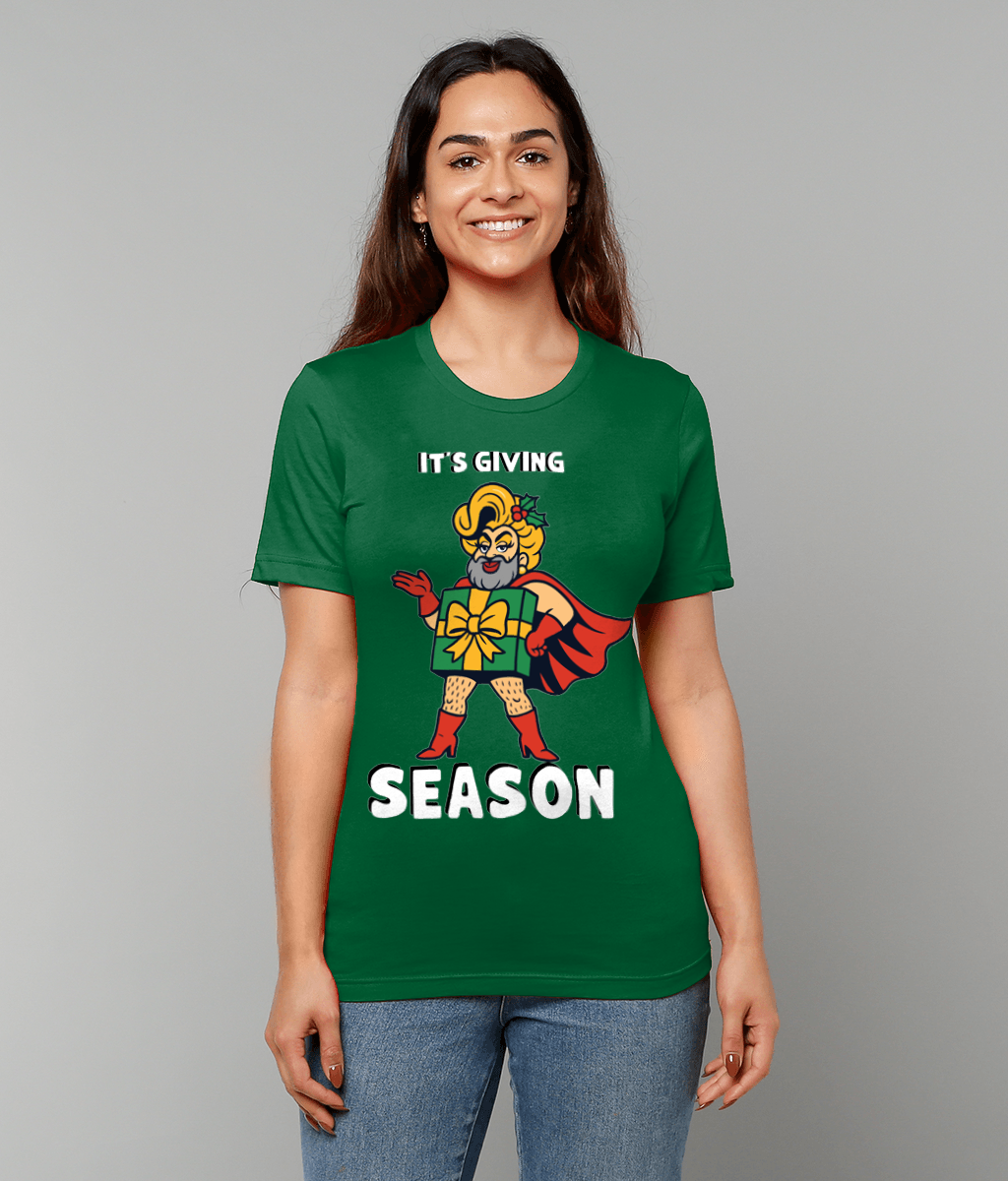 It's Giving Season | Christmas T-Shirt | Not Made For This