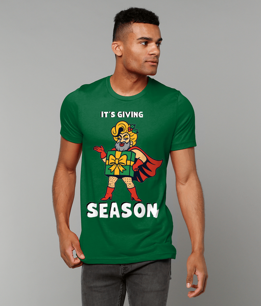 It's Giving Season | Christmas T-Shirt | Not Made For This