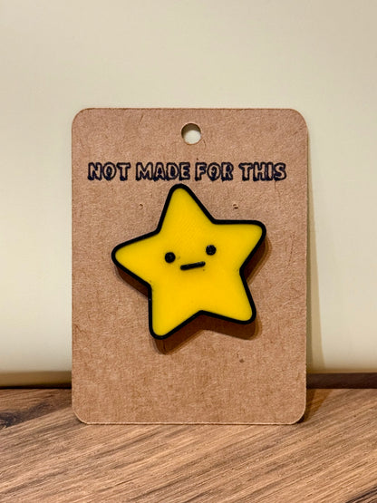 Unimpressed Star Pin | 3D Printed Resin Pin Badge | Not Made For This
