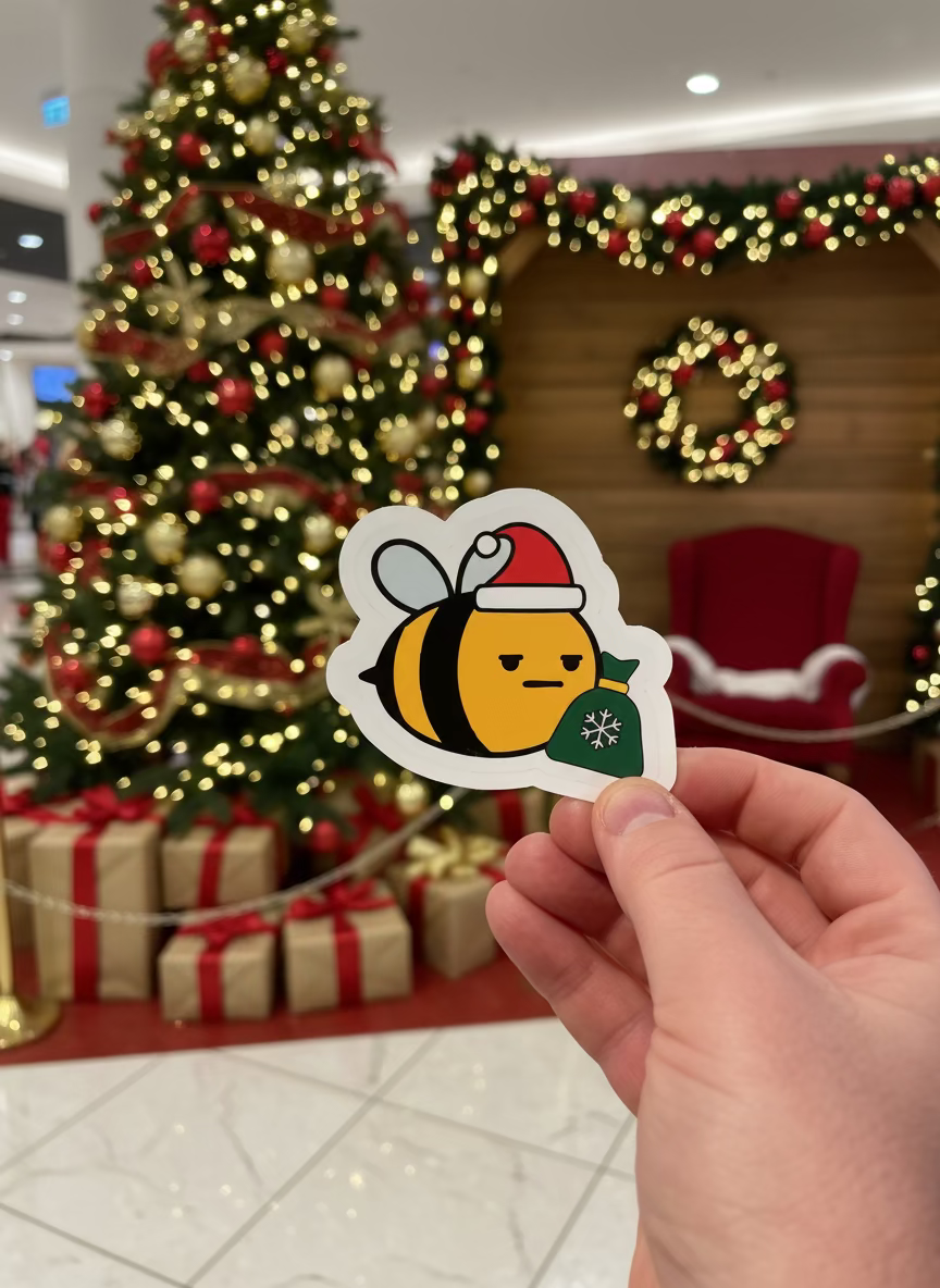 Christmas Worker Bee Sticker | Not Made For This