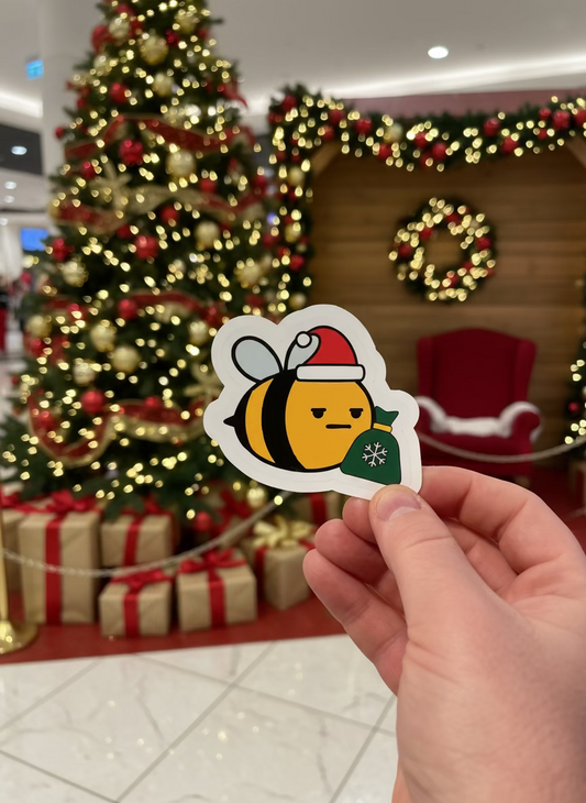 Christmas Worker Bee Sticker | Not Made For This