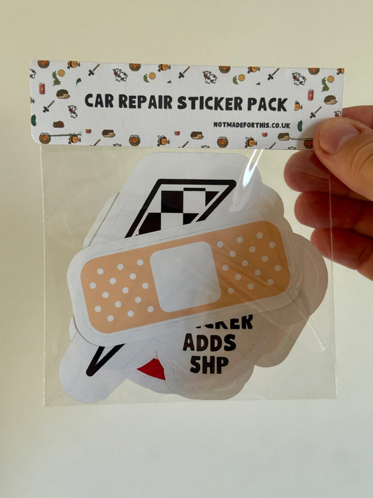 Car Repair Sticker Pack | Not Made For This