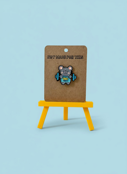 Gym Rat Enamel Pin - Not Made For This