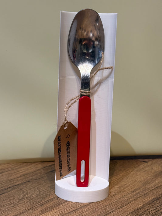 Spoon-006- Red Flat Handle Big Scoop | Not Made For This | Spoon Market