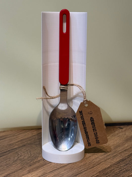 Spoon-006- Red Flat Handle Big Scoop | Not Made For This | Spoon Market