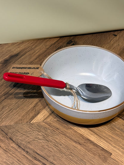 Spoon-006- Red Flat Handle Big Scoop | Not Made For This | Spoon Market