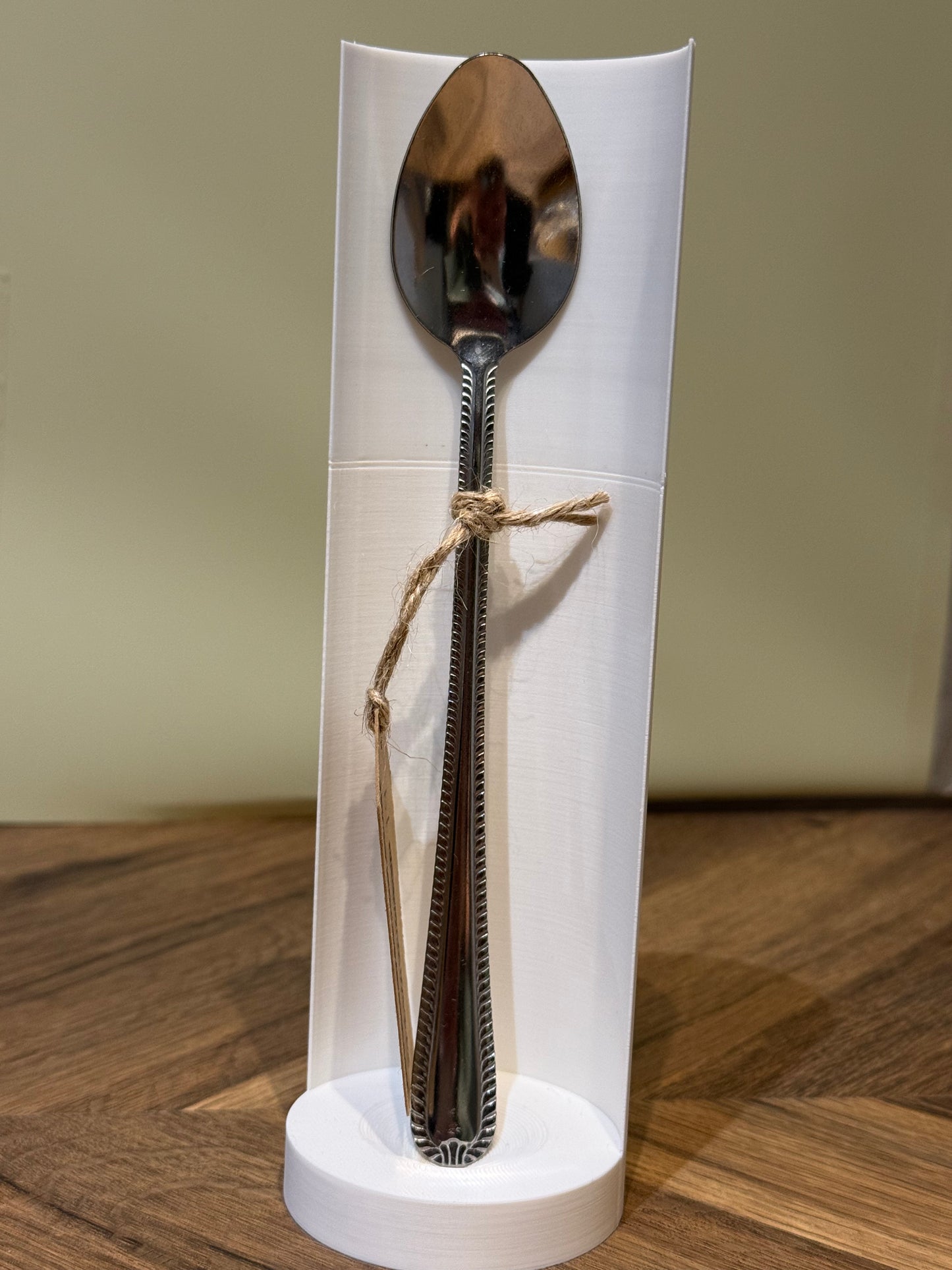 Spoon-019- Long Patterned Handle Small Oval Scoop | Not Made For This | Spoon Market