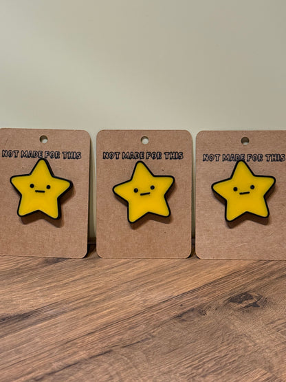 Unimpressed Star Pin | 3D Printed Resin Pin Badge | Not Made For This