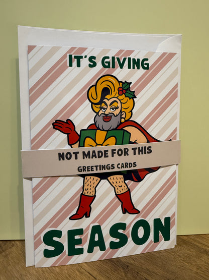 It’s Giving Season Christmas Card | Greetings Cards | Not Made For This