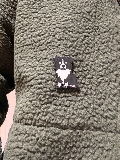 Buddy the Border Collie Pin | 3D Printed Resin Pin Badge | Not Made For This