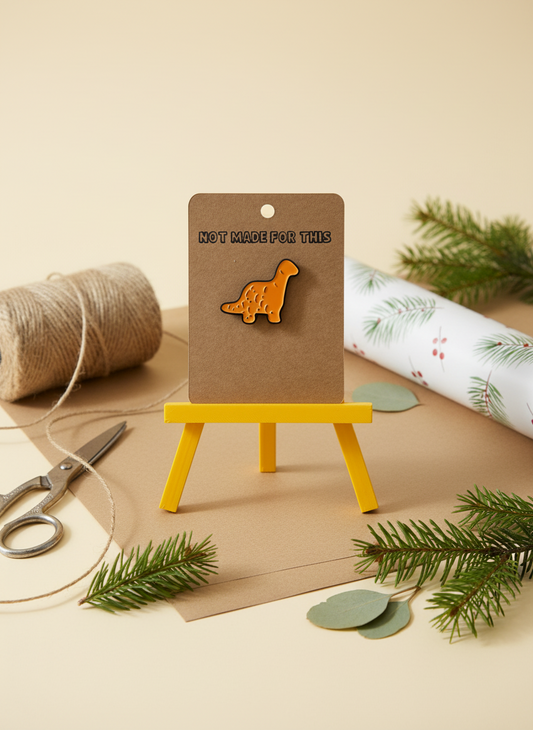 Dino Nugget Enamel Pin - Not Made For This
