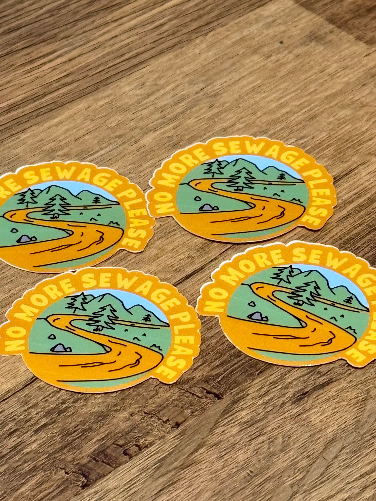 No More Sewage Please Sticker | Not Made For This