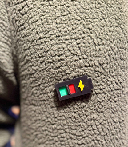 Social Battery Sliding Pin | 3D Printed Pin Badge | Not Made For This