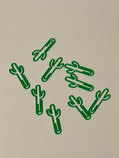 Cactus Paperclip 10 Pack | 3D Printed Novelty Paperclips | Not Made For This