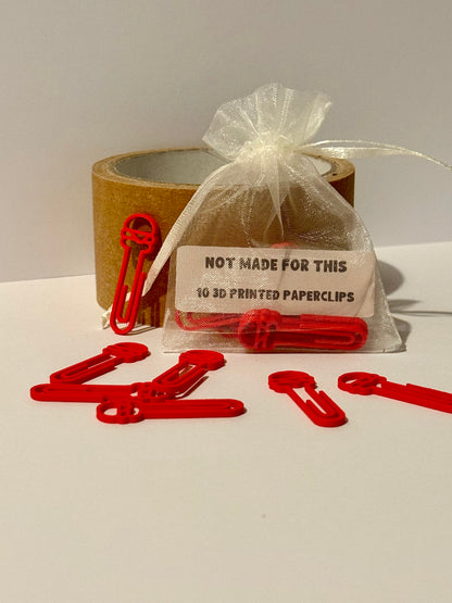 Burger Paperclip 10 Pack | 3D Printed Novelty Paperclips | Not Made For This