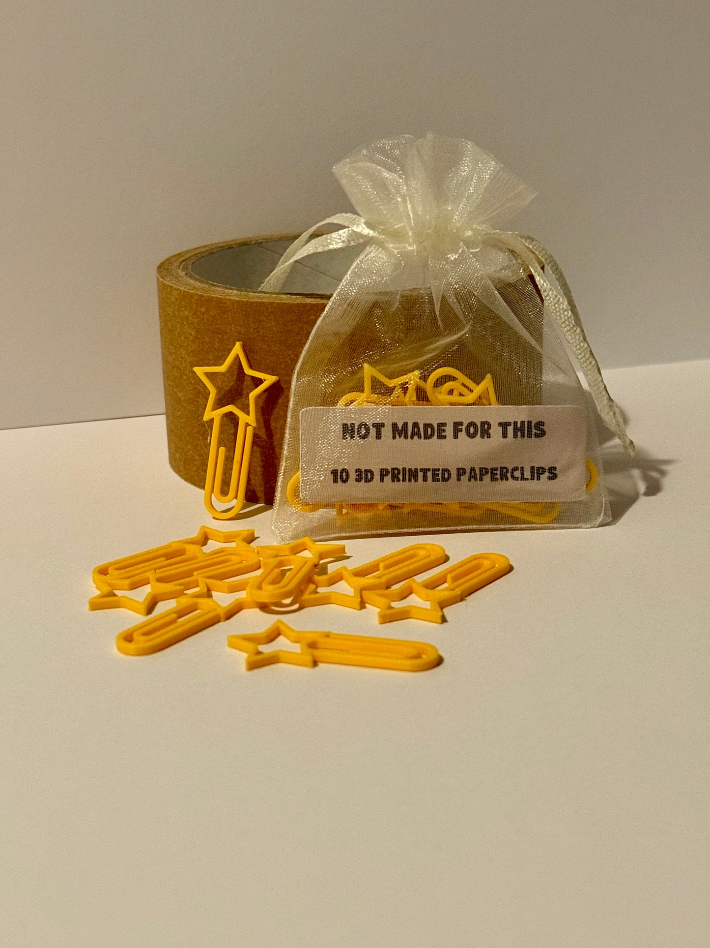 Star Paperclip 10 Pack | 3D Printed Novelty Paperclips | Not Made For This