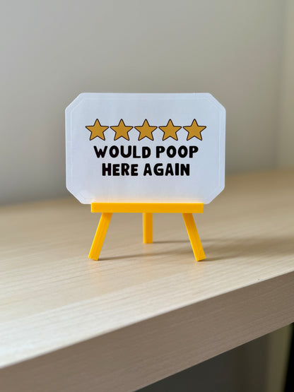 Would Poop Here Again Sticker | Not Made For This