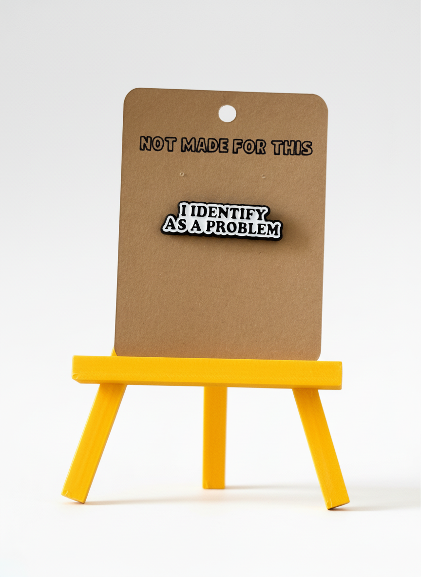 I Identify as a Problem Pin | Enamel Pin | Not Made For This
