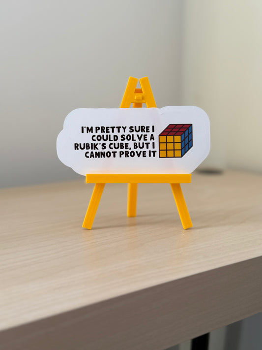 Pretty Sure I Could Solve a Rubik's Cube Sticker | Not Made For This