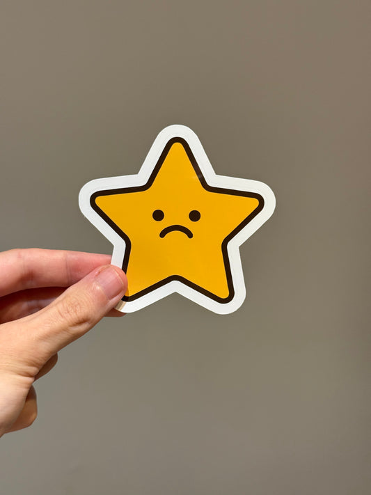 Sad Star Sticker | Not Made For This