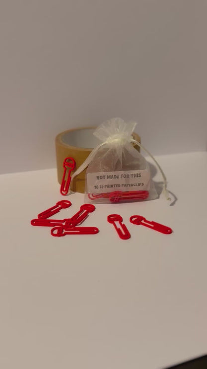 Burger Paperclip 10 Pack | 3D Printed Novelty Paperclips | Not Made For This