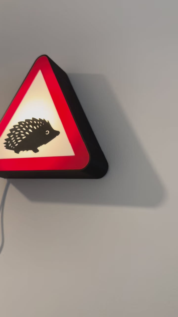 Not Made For This Hedgehog warning sign LED USB lamp