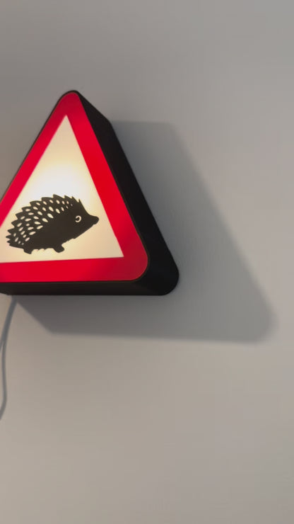 Not Made For This Hedgehog warning sign LED USB lamp